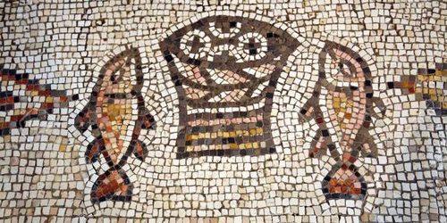mosaïque-l-eglise-de-la-multiplication-des-pains-et-des-poissons-tabgha-israël