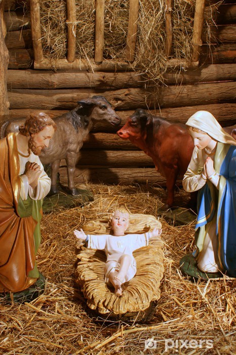 Crèche De Noël En Résine 9x6 Cm - Statue De La Nativité - Décoration De Table Intérieure - Idée Cadeau Religieux