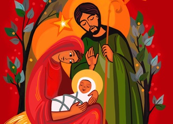 HOLY FAMILLE RARE Sainte-Famille #feuilles CHROMOS# MLP 917 crèche Jésus 