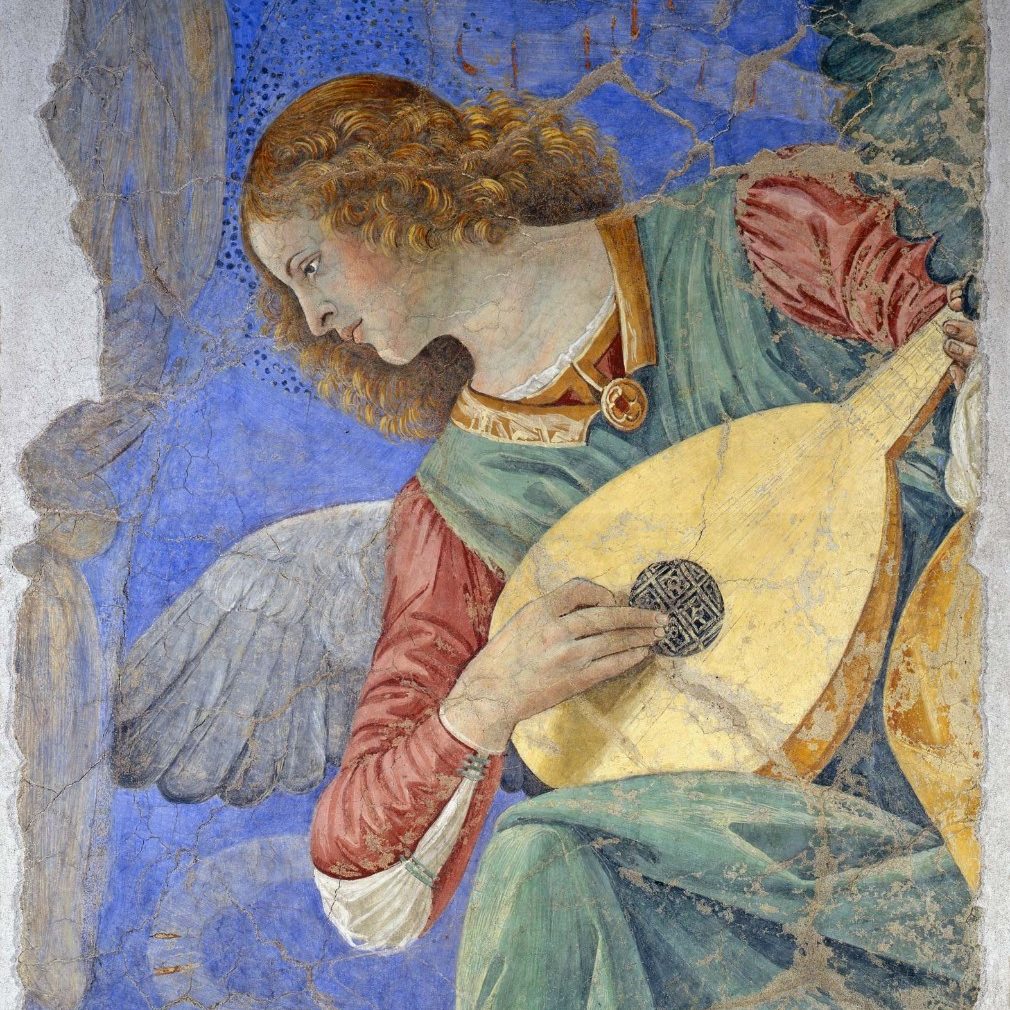 un ange jouant du luth melozzo da forli vatican